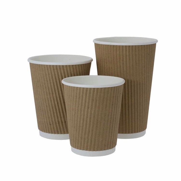 12oz Corrugated paper with PE coating Disposable Coffee Paper Cup