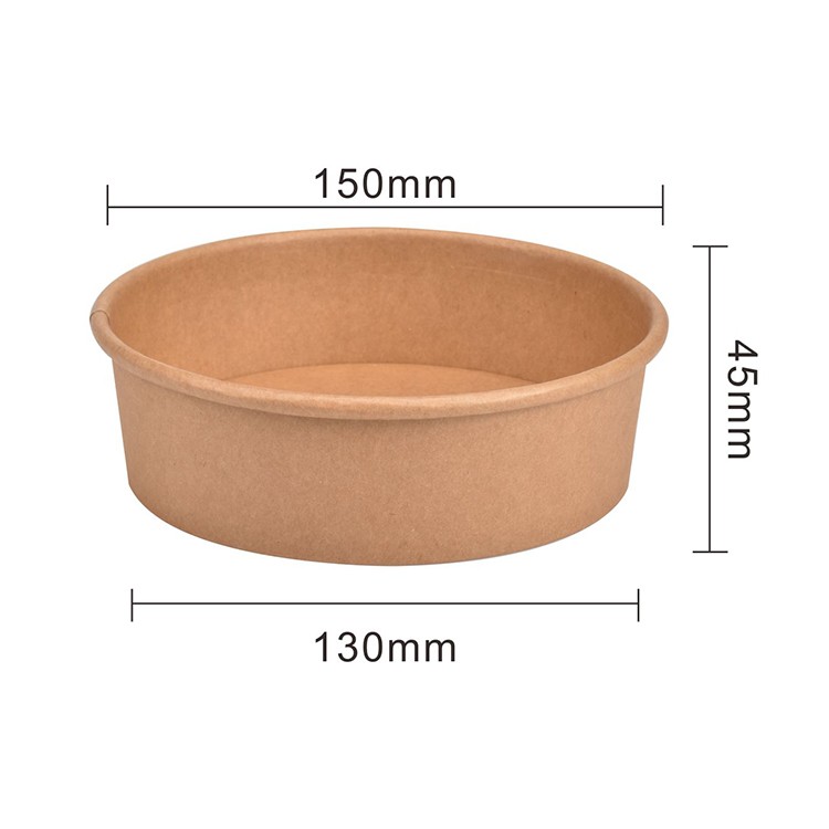 Disposable Kraft Paper Bowls With Lids Paper Takeaway Bowls - Temu