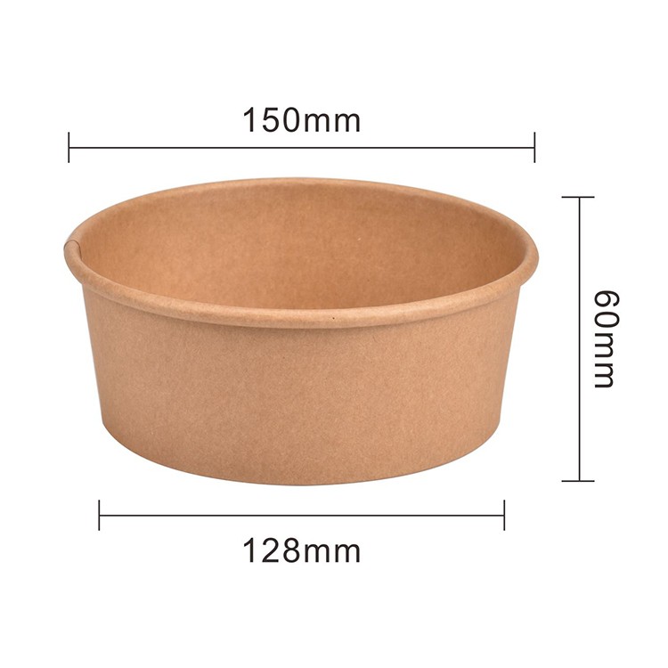 500ml/750ml/1000ml Kraft Salad Bowls with Lids