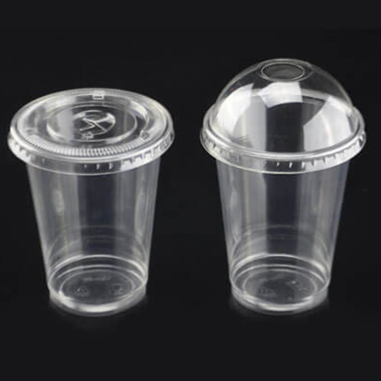 Cold Drink PLA Clear Biodegradable Cup With Lid 
