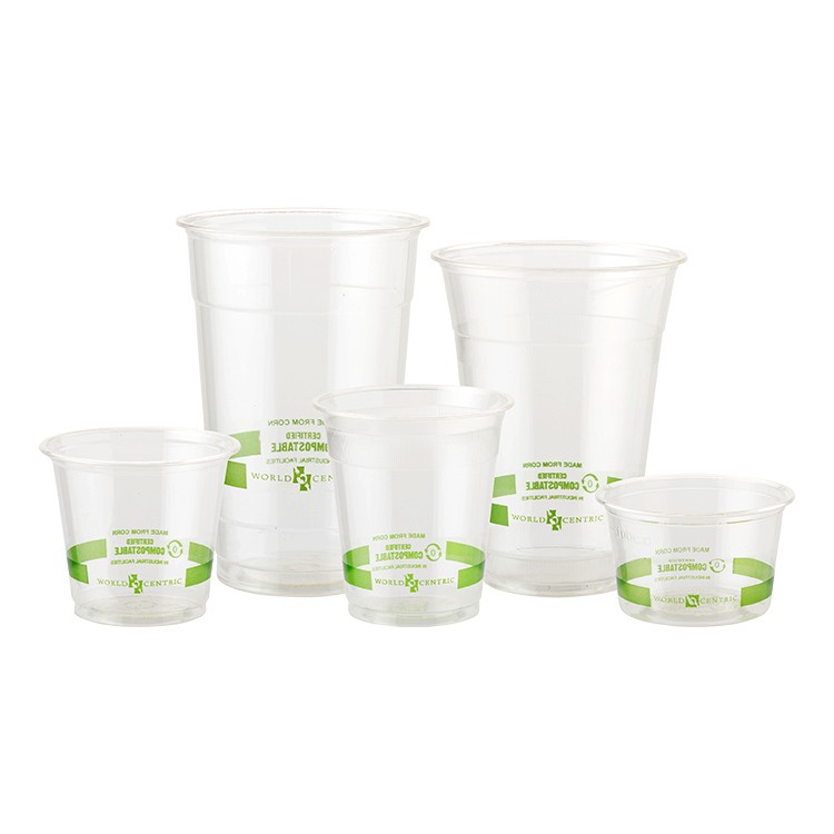 10oz PLA Clear Cup with flat and dome lid