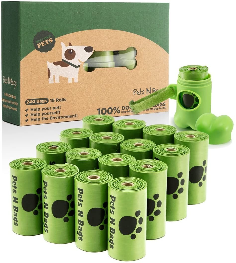 PLA Dog Poop Bags Cornstarch Biodegradable Pet Trash Bags Disposable