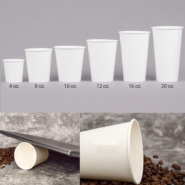 Custom 12oz Biodegradable PLA Coated Disposable Coffee Paper Cup for Hot Drink 