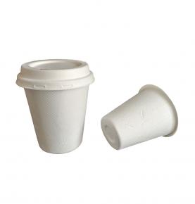 8oz/12oz bagasse hot bamboo coffee cups with lid