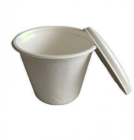 Big Soup Cup 15oz/17oz Paper Pulp Compostable Cup with Lid 