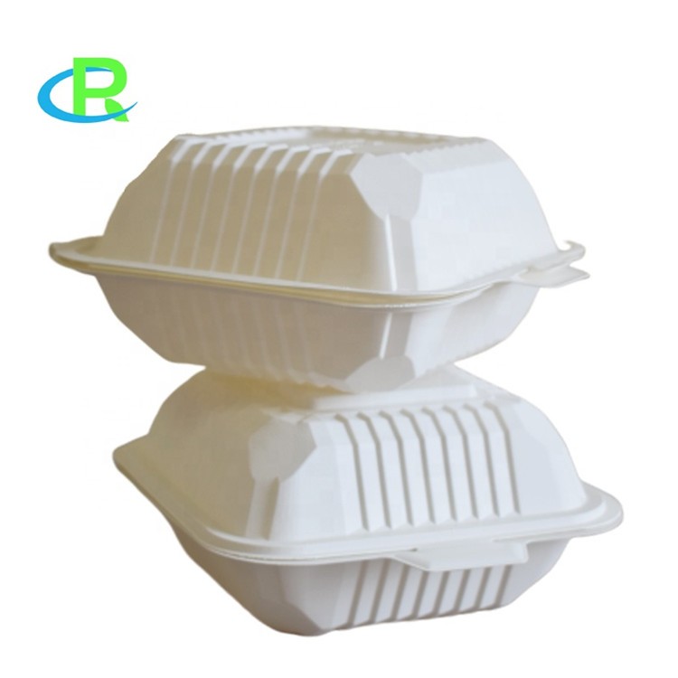 Cornstarch 9 inch 3 Compartment Food Packaging Custom Printed