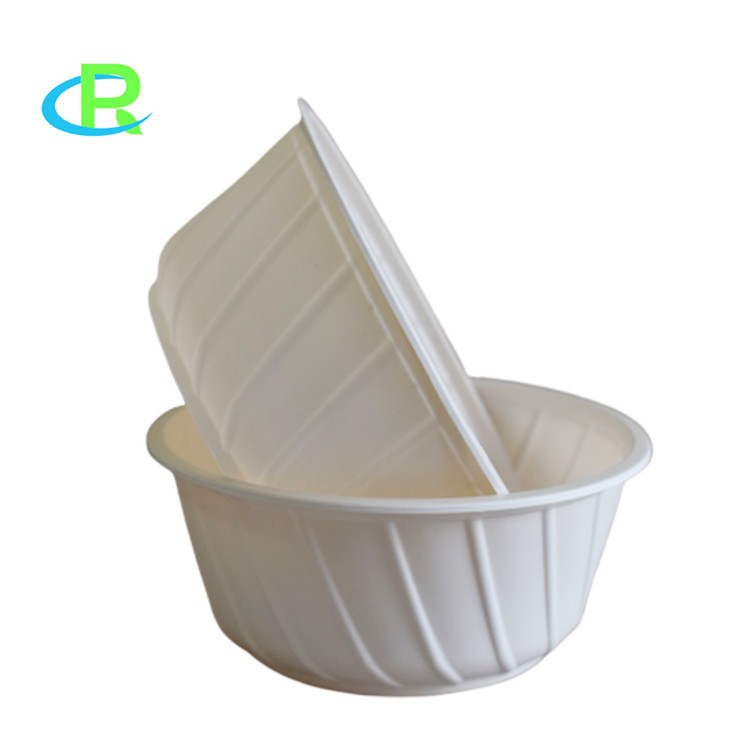 320ml Fancy Design Eco-friendly Biodegradable Corn Starch Bowl For Disposable Use