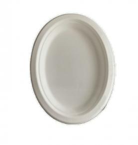 Small/Big Bagasse Oval Plates Disposable Bagasse Food Plate Biodegradable
