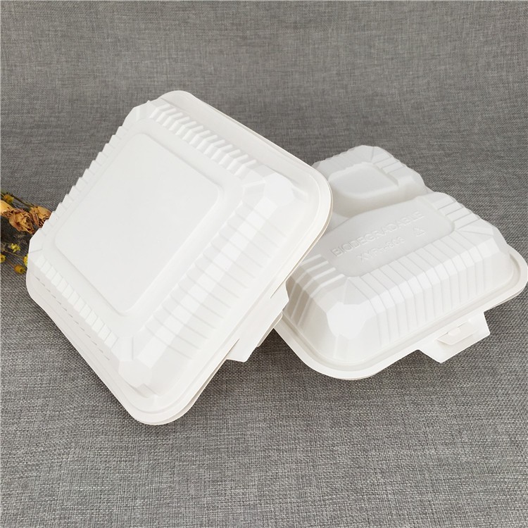 Disposable 8 inch 3 Compartments Take Away Food Box Custom Printed  Disposable-Buy cornstarch clamshell ,corn starch food container,cornstarch  fast food box,take away box,disposable box on Food Packagi