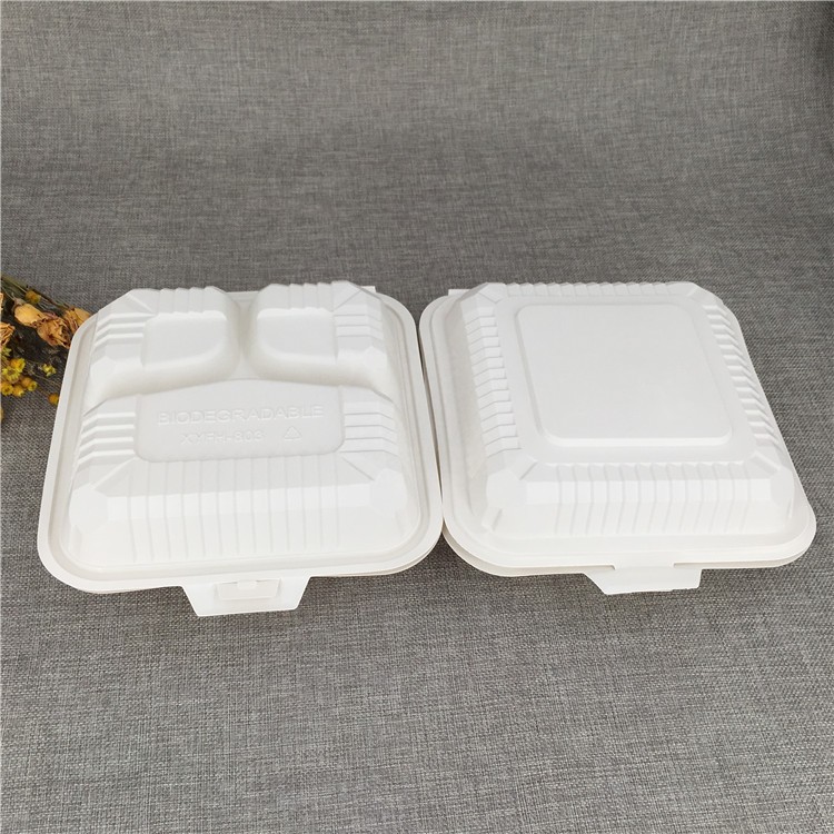 Disposable Degradable Cornstarch Irregular Four Compartment Food Containers