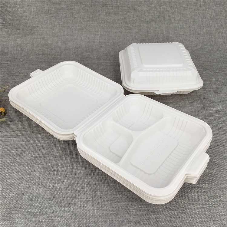 Takeaway Food Container Disposable Corn Starch Plastic Bento Lunch Box –  Greenssy