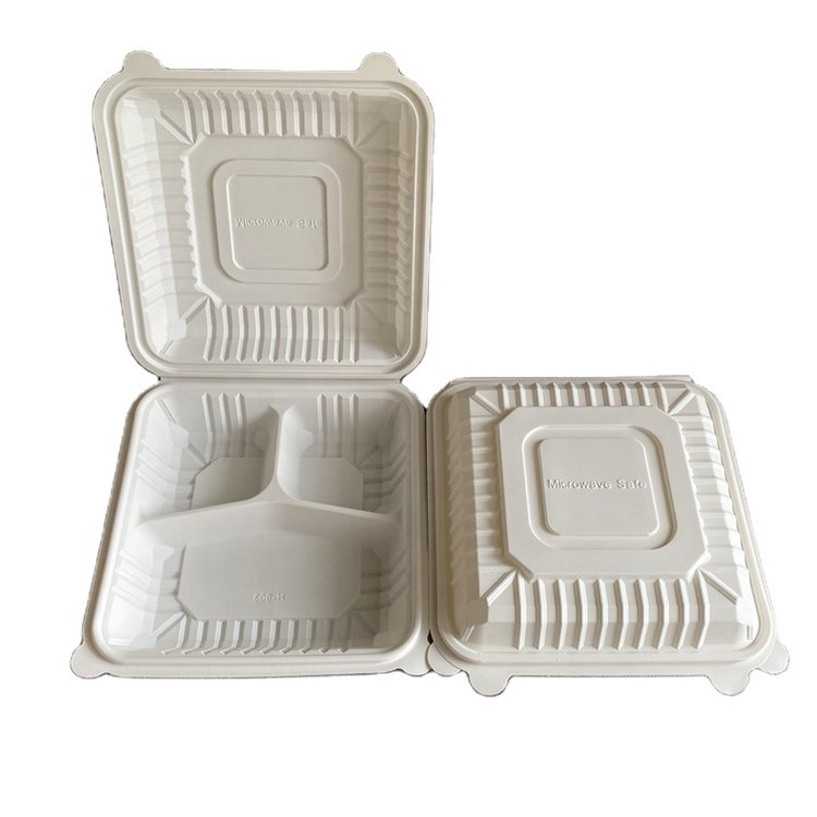 Cornstarch 9 inch 3 Compartment Food Packaging