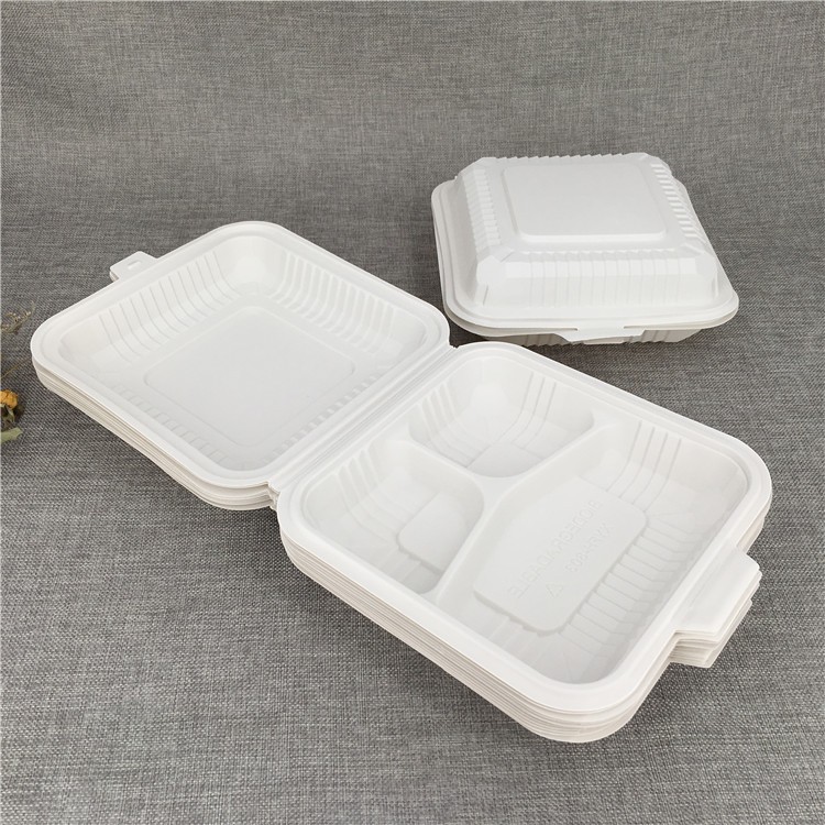 Cornstarch 9 inch 3 Compartment Food Packaging