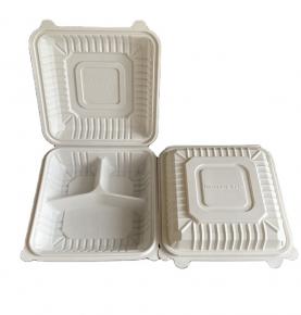 Cornstarch 9 inch 3 Compartment Food Packaging