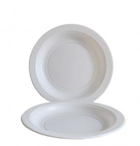 7Inch Hot Sale Biodegradable Corn Starch Round Flat Plate For Disposable Use