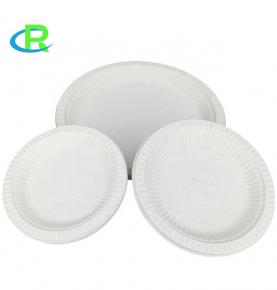 Elegant 9Inch Single-use Corn Starch Round Plate