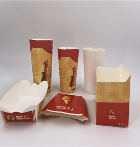 Disposable Takeout Kraft Paper Packaging Fast Food Box