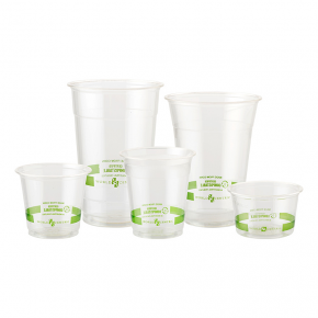 16oz Compostable PLA Clear Drinking Cup With Lid