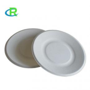 6/7/8inch Bagasse Round Plates With Pattern Christmas Party Dishes