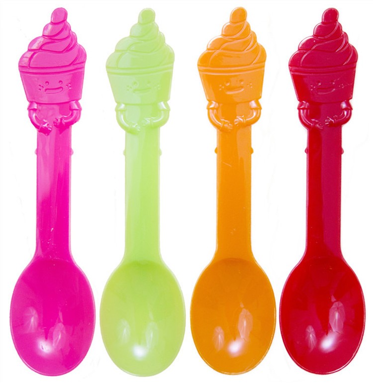 Ice Cream Colorful Spoon Biodegradable Corn Starch Cutlery