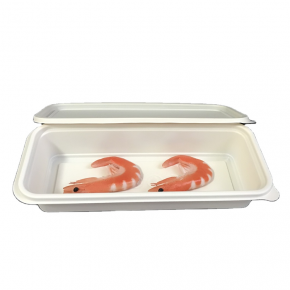 Eco Rectangle Cornstarch Tray with Lid Manufacturer