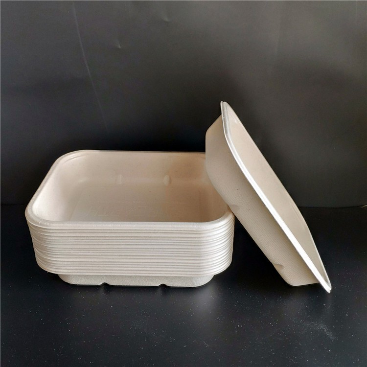 Rectangle Food Tray With PLA Coating Disposable