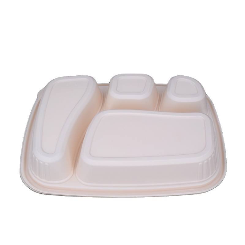 Takeaway Fast Food Container Plastic Lunch Compartment Tray