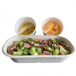 800ml 100% Home Compostable Sugarcane Bagasse Food Tray For Salad