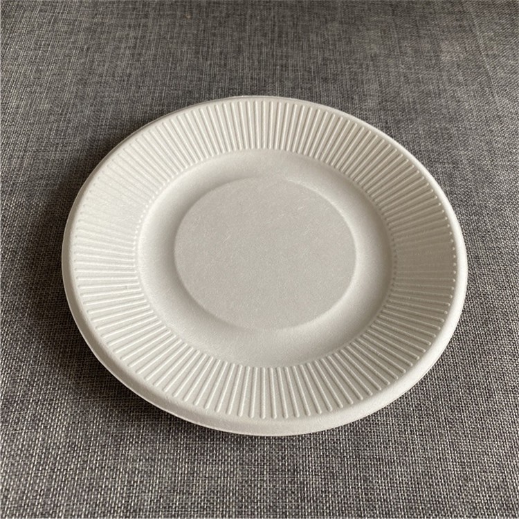 6inch disposable ribbled plate with pattern