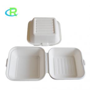 6Inch Hamburger Biodegradable Compostable Bagasse Food Container Box