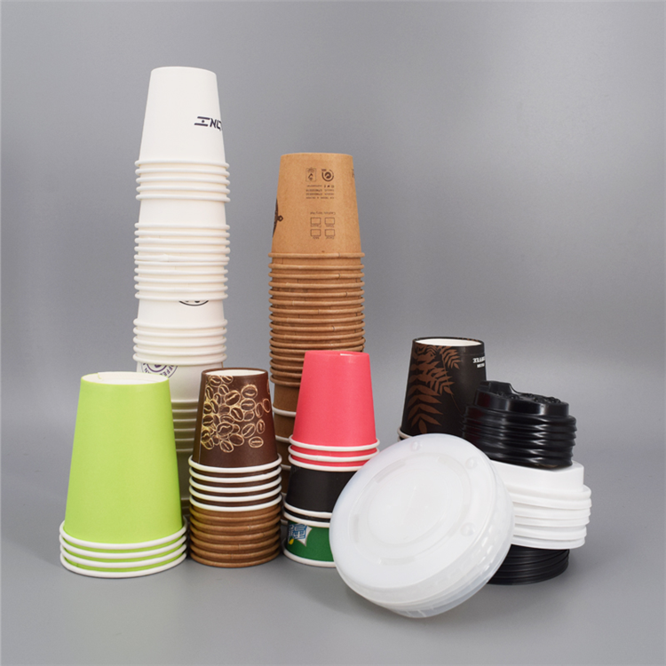 Good Price 4-32oz Wholesale White Kraft Coffee Custom Disposable Paper Cup 