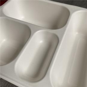Bagasse tray with film