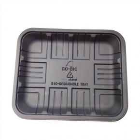 Black Color Bio Corn Starch Trays Different Sizes