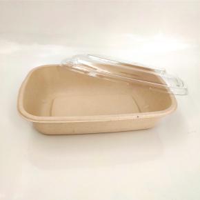Rectangle 750ml Natural Tray with Lid