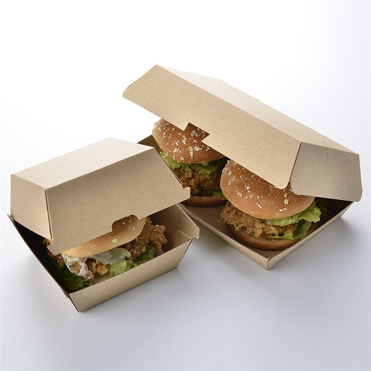 Disposable Packaging Fast Food Box Kraft Paper Burger Box Square Shape  Custom Printed Disposable-Buy paper food container,disposable paper food  box,biodegradable custom paper box on Food Packaging-Hef