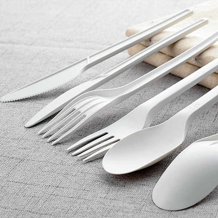 Full Size Eco Friendly Corn Starch Cutlery Biodegradable
