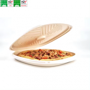 Disposable 100% Natural Biodegradable Compostable Bagasse Pizza Round Packaging Box