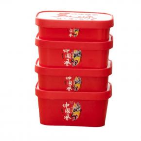Wholesale 1300ml Rectangle paper food bowl with Paper or plastic lid