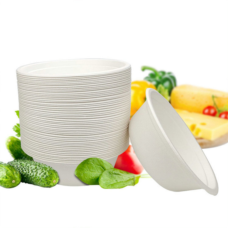 500ml Biodegradable Round Disposable Compostable Sugarcane <a href=https://www.bagasseproduct.com/Bagasse-bowl.html target='_blank'>Bagasse bowl</a>