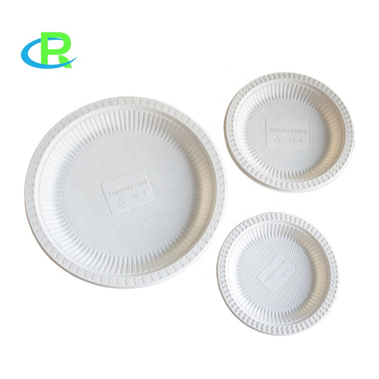 10Inch Food Grade Disposable Corn Starch Round Plates With Full Certificates