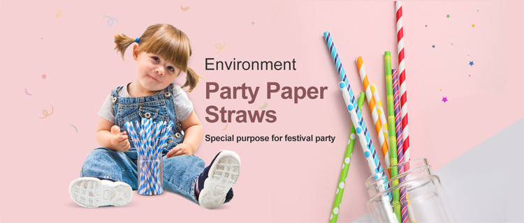 Blue Color 100% Compostable Food Grade 6*200mm Length Paper Straw For Party Use 