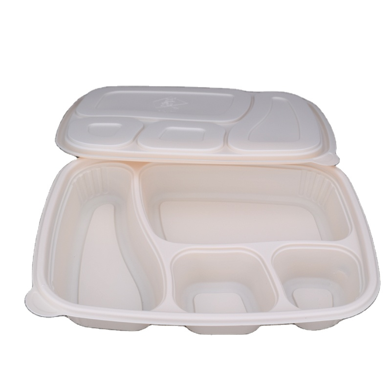 Takeaway Fast Food Container Plastic Lunch Compartment Tray