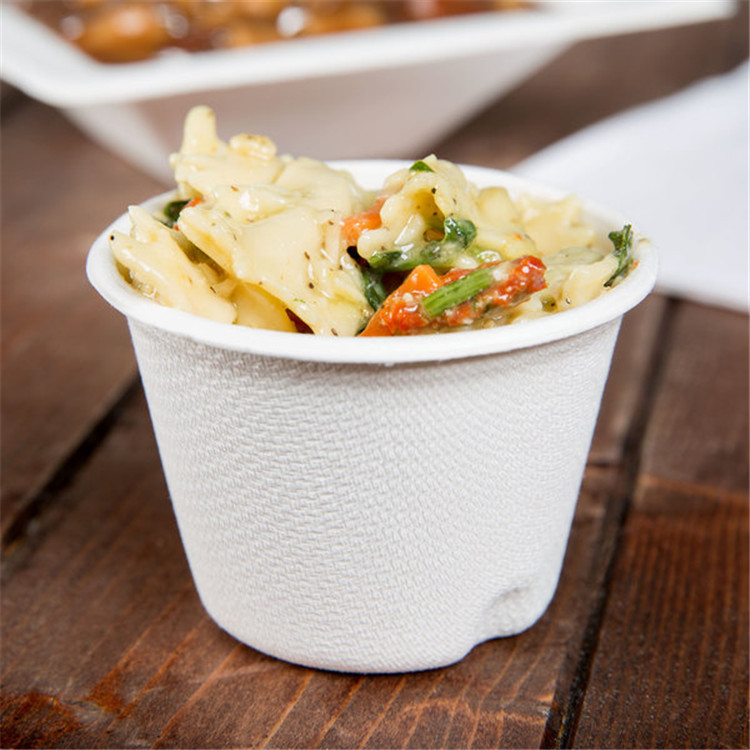 3oz 90ml Sugarcane Small Sauce Cup With Lid Biodegradable Cups