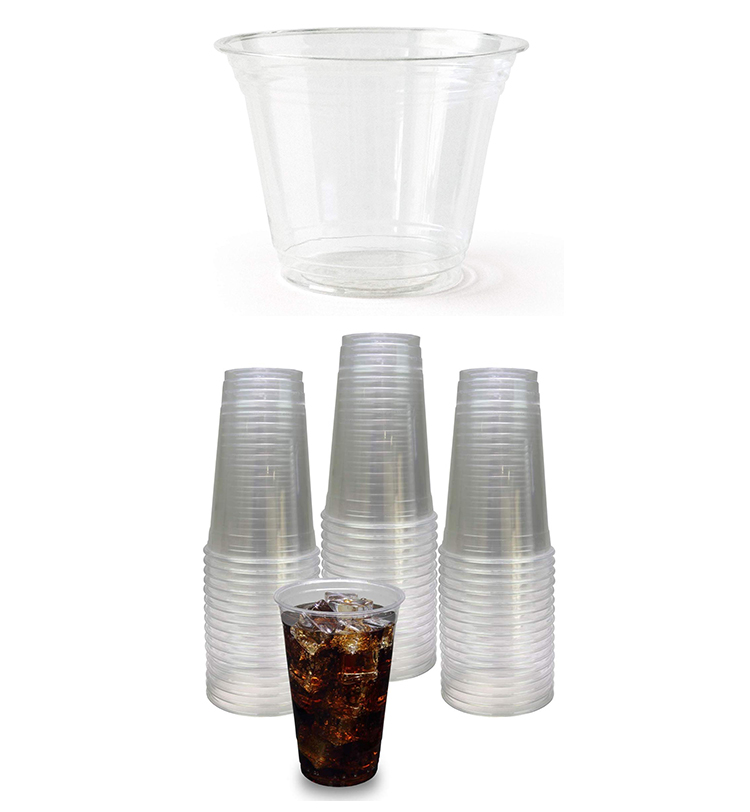 100% Biodegradable Compostable Plastic PLA Clear Cup