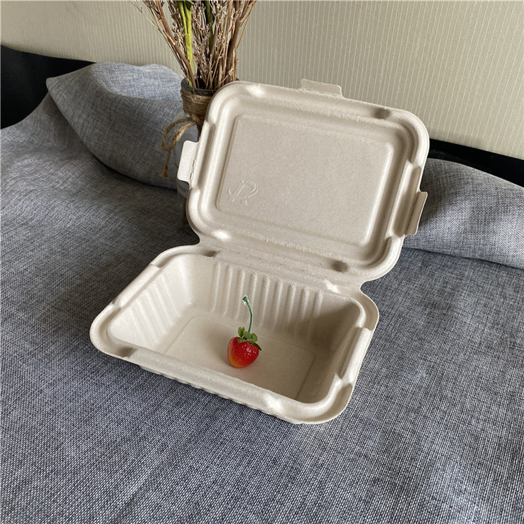New Design Bagasse clamshell food box