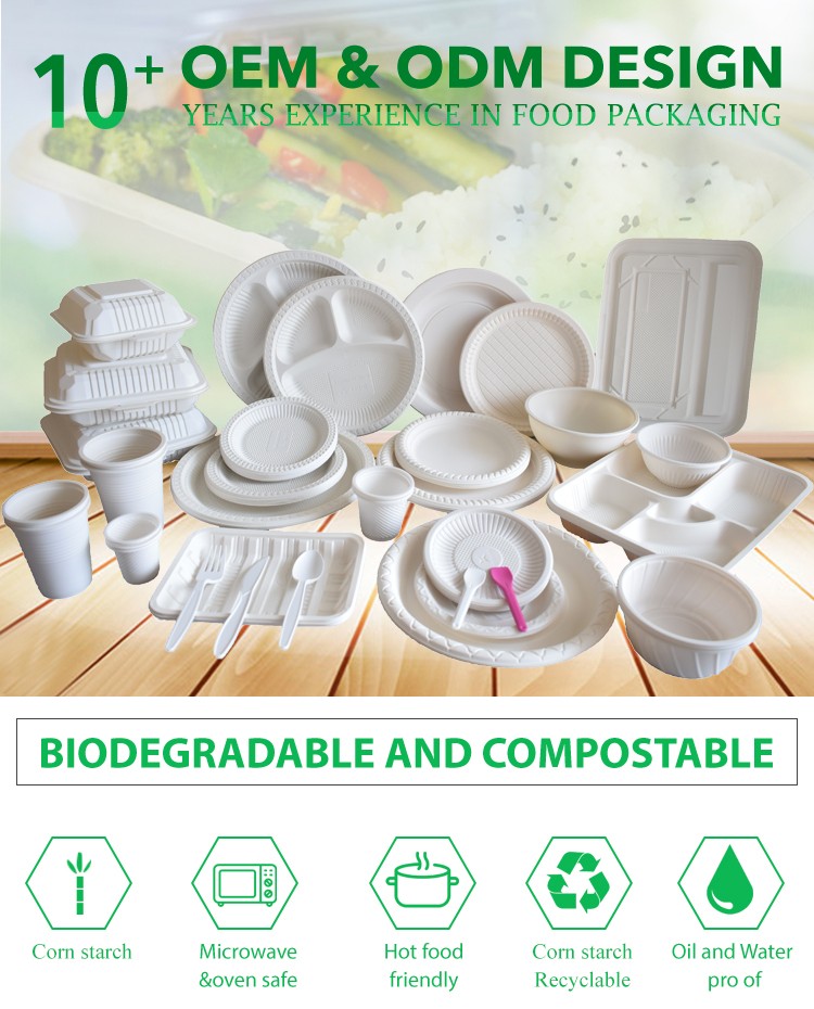 cornstarch biodegradable tableware